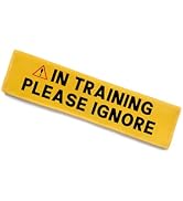 KISJO in Training Please Ignore Leash Sleeve, Funny Yellow Dog Alert Hanging ID Patch Tag, Do Not...
