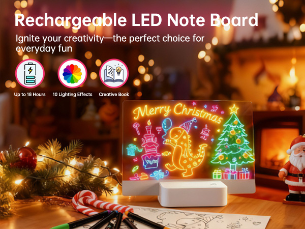 Rechargeable LED Note Board
