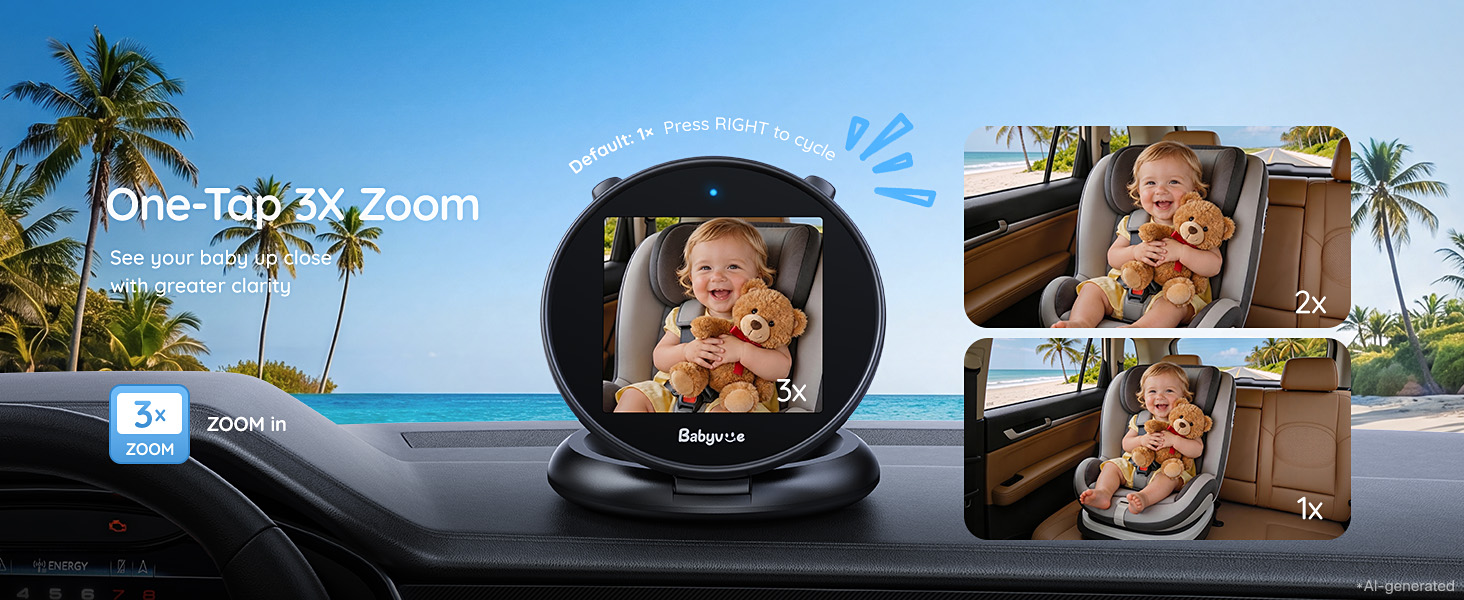 Baby Car Camera Monitor Rear-Facing