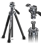 ULANZI F38 Video Travel Tripod, 61.4" Carbon Fiber Tripod w Quick Release Fluid Head, 2.38lbs Ult...