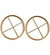 2Pcs Brown Wind Chime Circles, DIY Wind Chimes, Long Lasting House Garden Wind Chime Parts Transp...