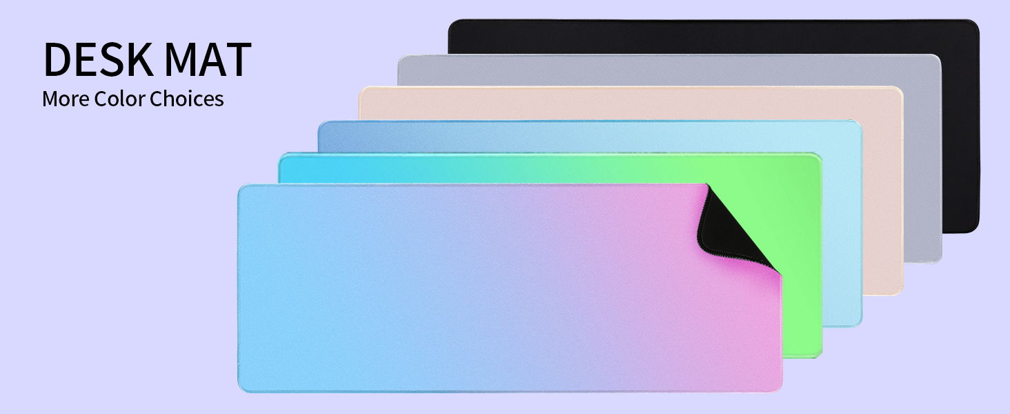 6 color desk mat