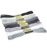 8Pcs Multicolor Cotton Stitch Embroidery Thread Floss DIY Friendship Bracelets Floss Craft Sewing...