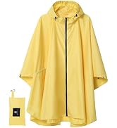 SaphiRose Unisex Rain Poncho Waterproof Raincoat Hooded for Adults Women with Pockets