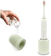 DiatZeno Single Toothbrush Holders for Bathrooms - Diatomite Quick-Dry Organizer, Minimalist Elec...