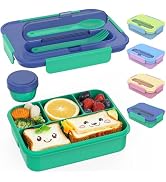 Caperci Bento Box for Kids - 50oz Larger Lunch Box Containers for Kids, Reinforced Leakproof, Bui...