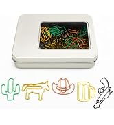 Haowuliao 60pcs Cute Western Paper Clips, Fun Paperclips, Western Office School Supplies and Desk...