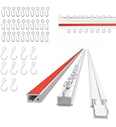 AJAZZ Self Adhesive Ceiling Curtain Track Ceiling Mount, Track for Curtains (10.9FT,3.32M, White)...