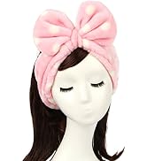 Shintop Women Fashion Lovely Soft Carol Fleece Bowknot Bow Makeup Cosmetic Shower Elastic Hair Ba...