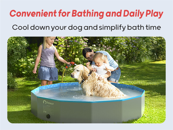 kiddie pool plastic hard dog inflatable pool kitty pool for dogs dog bathtub foldable