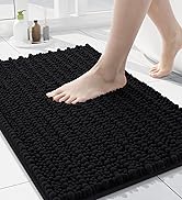 Arotive Luxury Chenille Bathroom Rug Mat, Extra Soft Thick Absorbent Shaggy Bath Rugs, Non-Slip M...
