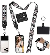 FUVLIFE Phone Lanyard Crossbody Wrist Strap, Adjustable Clip and Go Strap for Phone with Wallet C...