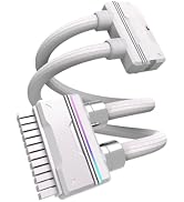 EZDIY-FAB UNIFAS ARGB 24Pin PC PSU Extension Cable,16AWG ATX 24Pin Power Extension,Unified Dual-T...