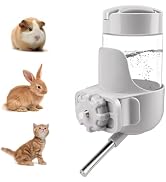 Depets Guinea Pig Water Bottle No Drip, 12 oz Small Animal Water Dispenser for Rabbit Hamster Rat...