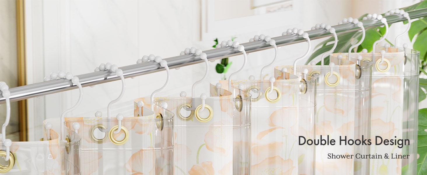 White Shower Curtain Hooks
