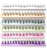 SOVQUEST 6 Pack Nail Polish Wall Racks 15 Inch Acrylic Multi Color Floating Shelves for Kids Book...