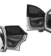 VCYOPN 4 PCS Car Window Shades, Breathable Mesh Vehicle Front Rear Side Windows Sunshade Curtain ...
