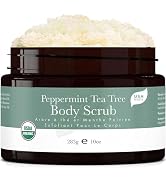 Peppermint Tea Tree Organic Body Scrub - USA Made Sugar Scrub with Natural Ingredients, Moisturiz...