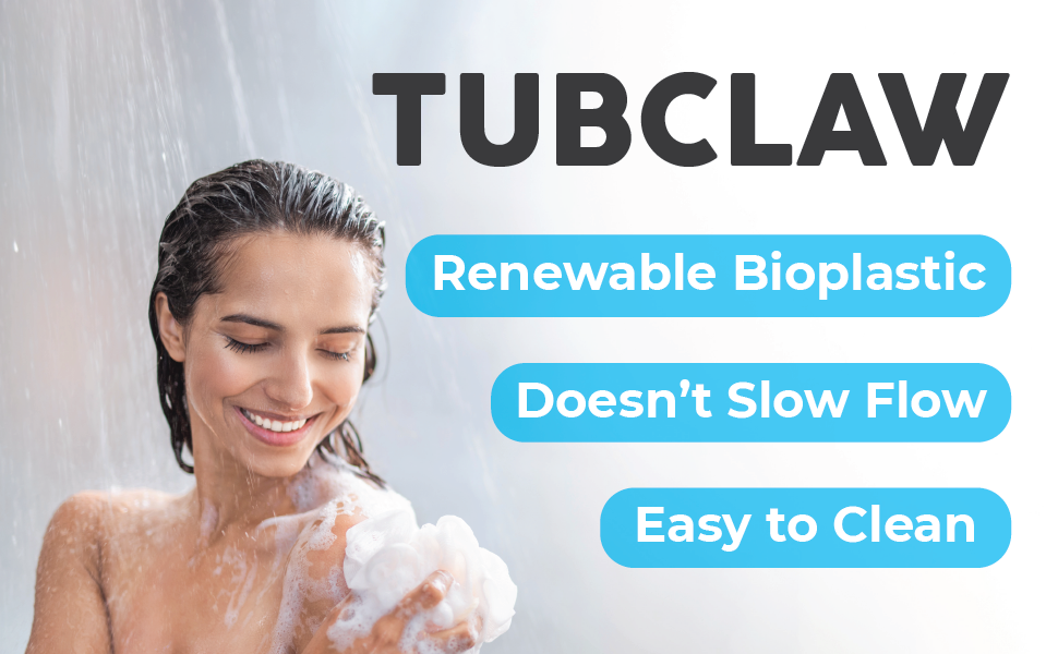 tubclaw bioplastic haircatcher shower tubshroom