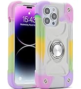 MARKILL Compatible with iPhone 14 Pro Max Case 6.7 Inch with Ring Stand, [Soft Silicone and Hard ...