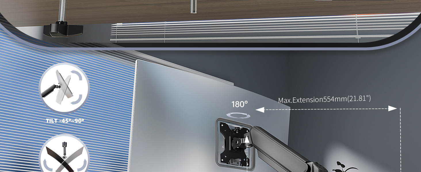 C-MOUNTS Single Monitor Desk Mount