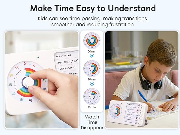 2 in 1 visual timer task board adhd autism dry erase chore chart visual schedule kids adults