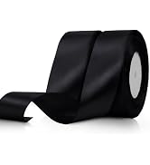 100 Yards 1 1/2 Inch Black Stain Ribbon, Black Ribbon for Gift Wrapping, Graduation Gifts Ribbon,...