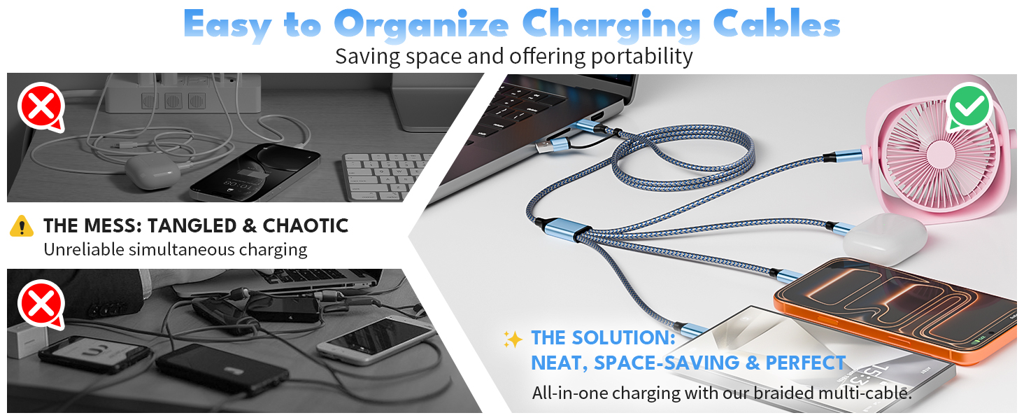 Easy to organize charging cables