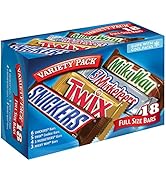 SNICKERS, TWIX, MILKY WAY & 3 MUSKETEERS Individually Wrapped Variety Pack Full Size Milk Chocola...