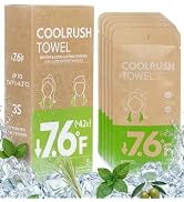 CoolRush Towel with Natural Mint Extract, Instant 3-Second Cooling Towel, Reusable Sports Cooling...