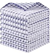 Homaxy 8 Pack Cotton Terry Kitchen Dish Cloths, Super Soft and Absorbent Dish Rags, 12 x 12 Inche...