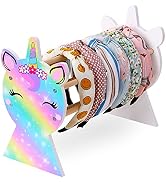 Basumee Girls Headband Holder Organizer Hair Hoop Headband Display Stand Unicorn Hairband Stand O...