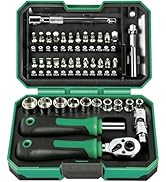 Faoyoon 39 Piece Ratchet Wrenches Set, Shallow Socket Metric (4-14mm), Premium Mini Ratcheting Wr...