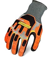 Ironclad OCTANE EXO Impact Knit Glove; Impact Resistant, A1 Cut Resistant, Double Coated Sandy Ni...