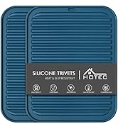 HOTEC Silicone Trivets for Hot pots and Pans, Heat Resistant for Kitchen Counter Dish Drying Mat,...