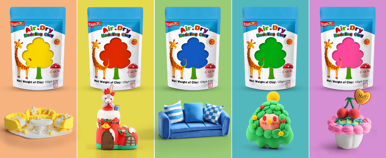 ifergoo multicolor air dry clay