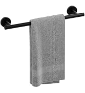 Matte Black Towel Bar, 18 Inch Towel Rack for Bathroom Wall-Mounted, SUS304 Stainless Steel, Tota...