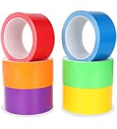 Kwtpsg 6 Pack Rainbow Colored Duct Tape 15 Yards x 2 Inch Heavy Duty Waterproof Duct Tape 6 Brigh...