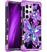 Hekodonk for Galaxy S22 Ultra Case,Glow in The Dark Three Layer Heavy Duty Shockproof Protection ...