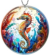Seahorse Christmas Ornaments 2025, Ocean Themed Christmas Ornaments, Beach Ornament for Tree, Nau...