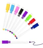 25pcs Magnetic Dry Erase Markers with Eraser Cap, Double Ended Whiteboard Markers, Low Odor, Asso...