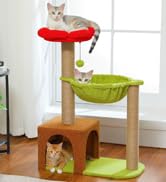 MUTTROS Flower Cat Tree with Sisal Scratching Posts, 35