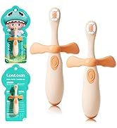 Lonlown 2PCS Infant-to-Toddler Training Toothbrush for 0-3 Years Old Baby Toothbrushes Cute Dinos...