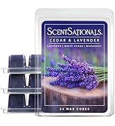 Scentsationals Wax Melts, Wax Cubes Strong Scent - Cedar and Lavender - Long Lasting Scented for ...