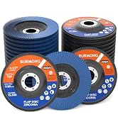 BURMONG 30PCS Flap Disc for Angle Grinder 4-1/2" - 40/60/80/120 Grit T29 Zirconia Abrasive Grindi...