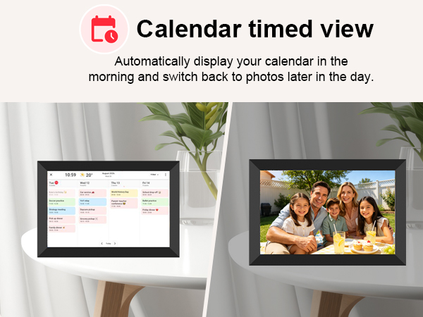 32GB FRAMEO 10.1 Inch Smart WiFi Digital Photo Frame Digital Calendar