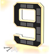 9" Solar Powered House Numbers for Outside, XTAUTO 300LM Large Modern Backlit Address Signs Auto ...