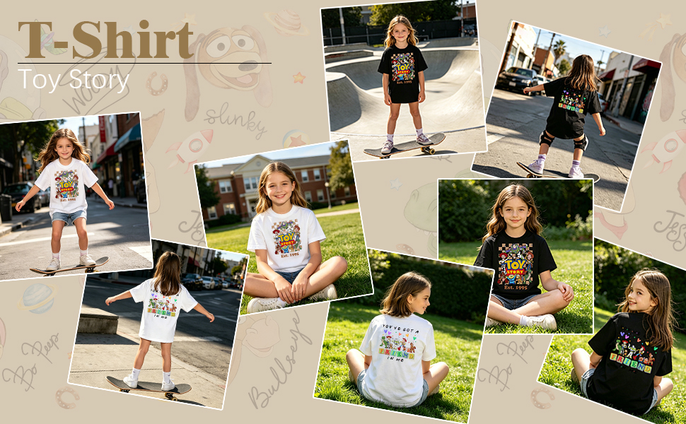 2026 Toy Movie Story 5 Series Boys' and Girls' T-shirts