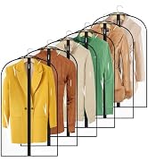 MISSLO All Clear Garment Bags for Hanging Clothes 40" Suit Bags for Closet Storage Plastic Clothe...
