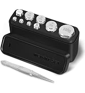 GRAM PRES Calibration Weights 210g, 9 PCS Stainless Steel Scale Calibration Weight Kit, 1g 2g 5g ...